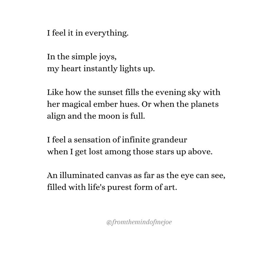Simple joys and ember hues